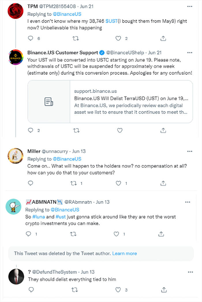 Binance.US 遭集体诉讼<strong></p>
<p>币安binance</strong>，它在Terra事件中对投资者究竟做了什么？