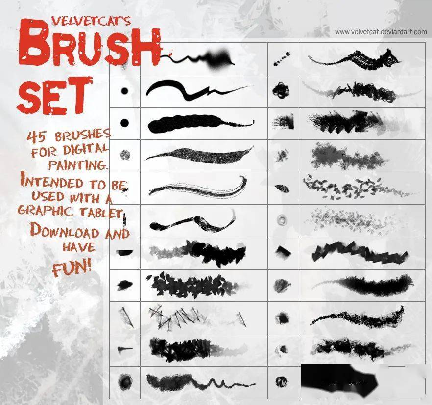 下载丨经典好用的PS笔刷画笔打包下载