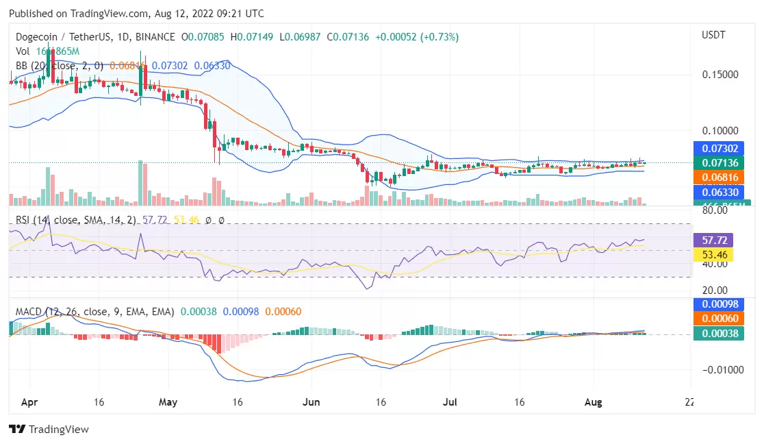狗狗币的价格保持在重要阻力之上：会发生什么<strong></p>
<p>狗狗币价格</strong>？